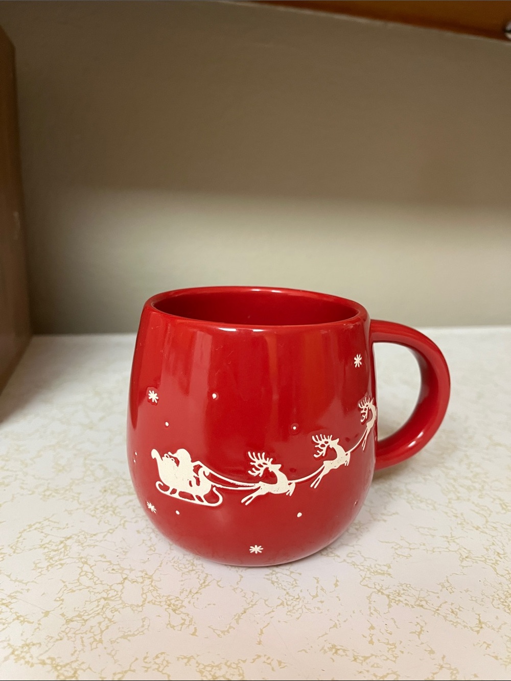 Christmas coffee cup, Santa’s sleigh 16oz.